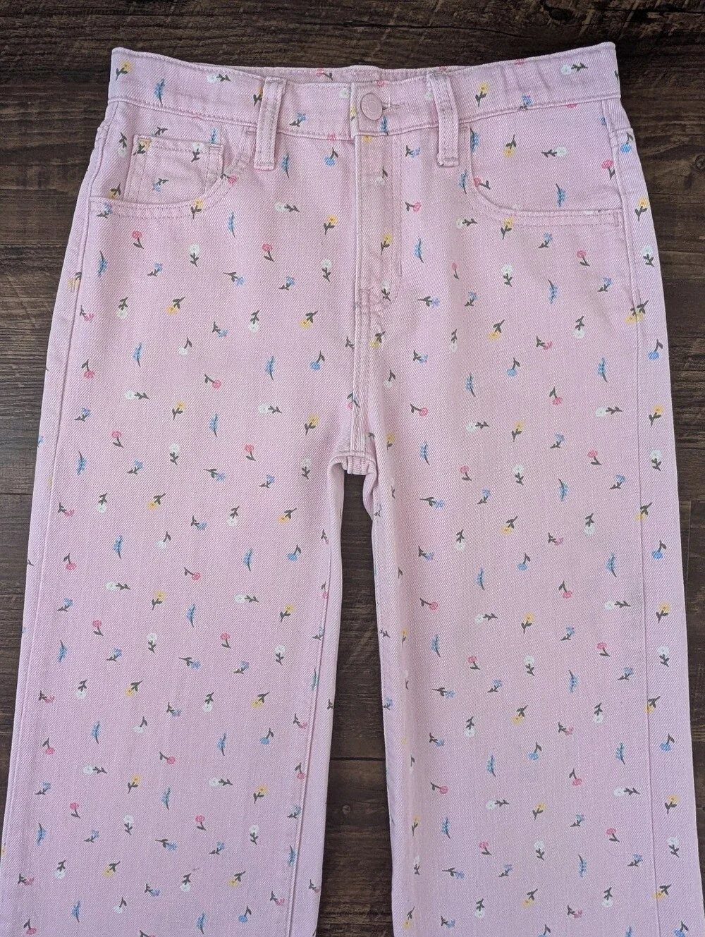 Old Navy Pink Floral Jeans